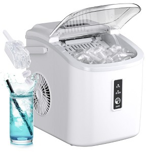 Simzlife Ice Makers Countertop - 9 Cubes in 6 Mins, 26lbs/Day, Portable Ice Maker with Carry Handle - 1 of 4