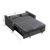 Futon Corduroy Sofa Bed with Pull-Out Bed & Storage Pocket - 3 of 4