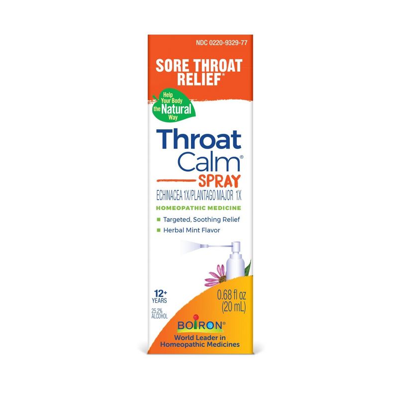 Boiron ThroatCalm Spray Homeopathic Medicine For Sore Throat Relief  -  0.68 fl oz Spray, 3 of 5