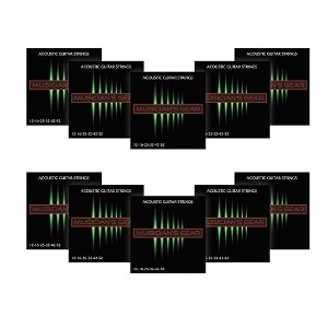 Musician's Gear Acoustic 12 80/20 Bronze Acoustic Guitar Strings 10-Pack - 1 of 2