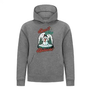 Everyday Kids Christmas Collection Don’t Stop Believin’ Pullover Hoodie – Holiday Snowman Sweatshirt - 1 of 4