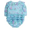 RuffleButts Baby Toddler Girls Long Sleeve Flutter Bubble Romper - 2 of 2