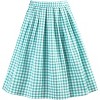 Vintage A-Line Pleated Skirt for Women - Midi Length High Waist Flowy Retro Skirt - 2 of 4