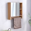 Vynxaria Wall-Mounted Bathroom Medicine Cabinet with Mirror and Towel Rack - 2 of 4