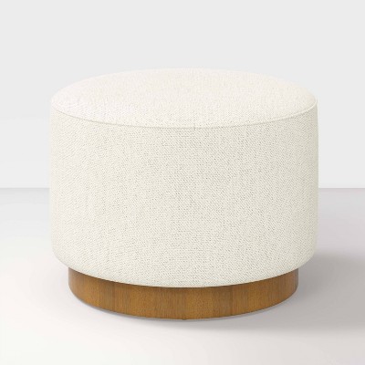 Round Ottoman with Plinth Base - Hearth & Hand™ with Magnolia
