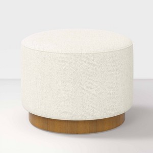 Round Ottoman with Plinth Base - Hearth & Hand™ with Magnolia - 1 of 3