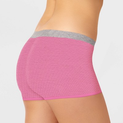 Lot 4 Pc Hanes Pink, Black, Women's Nylon Underwear Size 9/XL