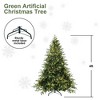 NAYSAYE 4FT Artificial Christmas Tree with Lifelike Branches PE PVC Hinged Pine and Metal Stand for Indoor Decor, Green, 33"*33"*48" - 3 of 4