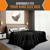 Big Oversized Blanket 120x120 Inches, Extra Soft, Lightweight, World's Biggest Blanket Black - 3 of 4