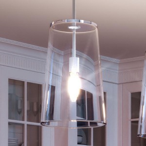 Urban Ambiance Luxury Colonial Pendant Light,  15.875"H x 10.5"W,  Brushed Nickel Finish, UHP3081 - 1 of 4