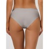 Allegra K Women's Unlined No-Show Stretch Laser Cut Solid Invisible Briefs 3 Packs - 2 of 4