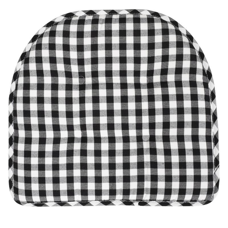 Checkered Buffalo Check U Shaped Memory Foam 17" x 16" Chair Cushions by Sweet Home Collection™, 2 of 7