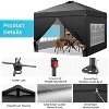 Ainfox 12ft x12ft Pop Up Canopy Outside Canopy, Patented One Push Tent Canopy with Wheeled Carry Bag, Bonus 8 Stakes and 4 Ropes - 4 of 4