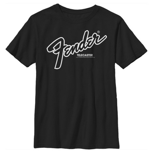 Boy's Fender Telecaster Logo T-shirt - Black - Large : Target