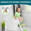 Potty Training Seat, Step Stool with Toddler Seat for Kids Boys Girls Toilet Training, Anti-Slip Safe Pads, Adjustable Height Legs Non-Slip Wide Step - 2 of 4