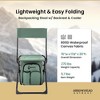 Arrowhead Outdoor Multi-Function 3-in-1 Compact Camp Chair: Backpack, Stool & Insulated Cooler, w/Bottle Holder & Storage Bag, Hiking (Forest Green) - 2 of 4