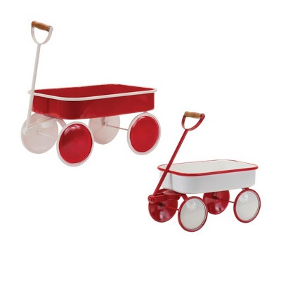 Metal Wagon Decor (Set of 2)