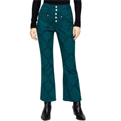 Free People Womens Flared Casual Cropped Pants