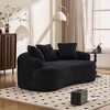 KWPZQEB Modern Loveseat Sofa for Living Room, Comfy Chenille Sofa with 3 Pillows, Curved-Shape Sofa Couch for Small Spaces, Bedroom - 4 of 4