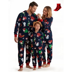 PATPAT Christmas Family Pajama bodysuit Santa Claus Print Pajamas - 1 of 4
