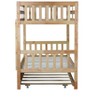 Sapphtopaz Space-Saving Twin over Twin Bunk Bed with Ladder & Safety Guardrails, Rubber Wood Bed Frame with Trundle, Convertible into Twin Size Beds - 3 of 4