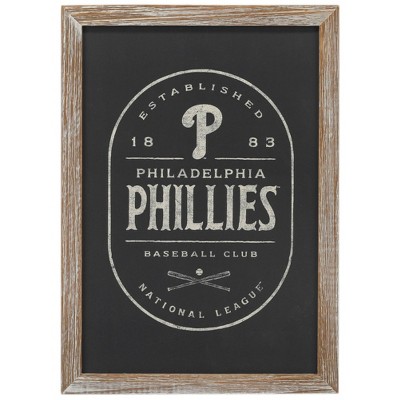 MLB Baseball Philadelphia Phillies Man Cave Sign Framed Deluxe 