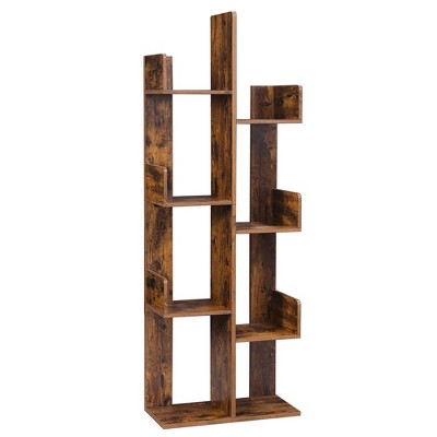 VASAGLE Cube Storage Organizer 4-Tier Bookshelf Bookcase with Adjustable  Storage Shelves Rustic Brown 