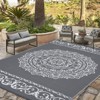 COZONY Reversible Straw Rug, Plastic Outdoor Mat for Patio, Deck, RV and Camping - 3 of 4