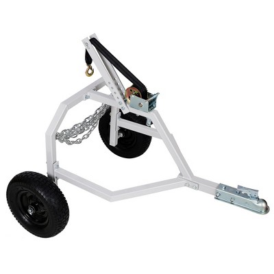 Log Skidding Arch and Holder Kit for ATV, Manual Winch 1000Lbs Capacity Max 18 Inch Diameter 16.5-inch Pneumatic Tires Heavy Duty Log Dolly and Holder