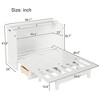 Queen/Full Size Wooden Murphy Bed, Chest Cube Cabinet Bed with Charging Station and Large Storage Drawers 4B -ModernLuxe - 4 of 4