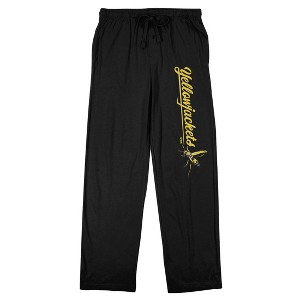 Yellowjackets Title Logo with Bee Men's Black Graphic Sleep Pants - 1 of 4