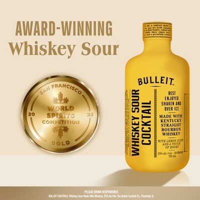 Bulleit Whiskey Sour Ready to Serve Cocktail Distilled Spirits - 375ml Bottle
