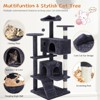 Okak Multi-Level Faux Fur Cat Tree Tower for Indoor,Cat Condo Climbing Frame with Perch Platforms & Toy Balls & Scratching Posts - 3 of 4