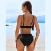 AI'MAGE Bikini Set for Women Triangle Floral Print Bikini Set Two Piece Swimsuit V Neck Bathing Suits - 2 of 3