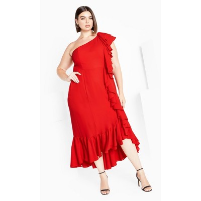 Women's Plus Size Izabela Maxi Dress - tango red | CITY CHIC