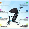 7-in-1 Kids Tricycle with Adjustable Parent Handle, Safety Harness & Wheel Brakes - image 4 of 4