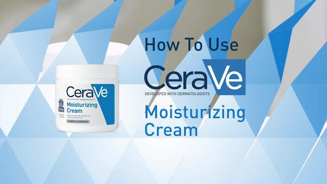 CeraVe Moisturizing Face &#38; Body Cream for Normal to Dry Skin - 12 fl oz, 2 of 19, play video