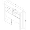 HomeStock Bookcase Headboard Weathered Oak and Matte Black, Twin - 3 of 4