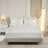 Satin Comforter Set with Sheet Set –Like Bed in a Bag, Ruffled Pinch Pleat Bedding, Luxury Soft Silky Quilt Set with Cushion Cover - 2 of 4
