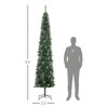 Aghana Digitals 9.5ft Slim Green Christmas Tree with 1132 Realistic Tips, Pine Cones, Flame - 2 of 4