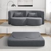 GDFStudio Kian 79" Modern Folding Boneless Corduroy Upholstered Sofa Bed, Dark Gray - 2 of 4