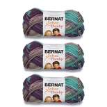 Bernat Softee Chunky Shadow Yarn - 3 Pack of 80g/2.8oz - Acrylic - 6 Super Bulky - 77 Yards - Knitting/Crochet