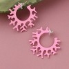 SOHI Women's Black Branch Hoop Earrings - 2 of 3