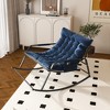 KWPZQEB Nursery Rocking Chair, High Back Teddy Glider Rocking Chair with Storage & Upholstered, Comfy Armchairs for Nursery, Bedroom, Living Room - 3 of 4