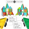 Jasonwell 65pcs Magnetic Tiles Building Blocks Set – STEM Construction Kit for Boys & Girls, Educational Toy for Toddlers & Kids (3-10+ Years) - 3 of 4