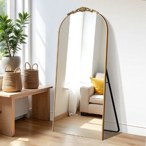 PexFix Full Length Arched Free Standing Body Mirror, Metal Framed Wall Mirror, Large Floor Mirror - 1 of 4