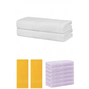 REGALWOVEN Absorbent Solid Bath Hand Face Cloths Cotton Towels 3 Piece Sets - 1 of 4