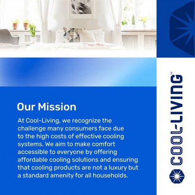 Cool Living 12-Inch White Plastic Oscillating Table Fan