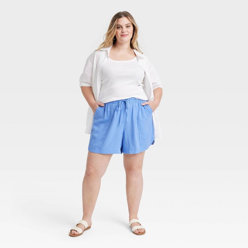 Women's Adaptive High-Rise Linen Easy Pull-On Shorts - Universal Thread™, 4 of 11
