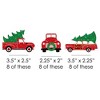 Big Dot of Happiness Merry Little Christmas Tree - Shaped Red Truck and Car Christmas Party Cut-Outs - 24 Count - 2 of 4